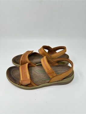 Orthofeet Paloma Sandals In Camel Leather Women's 10.5B